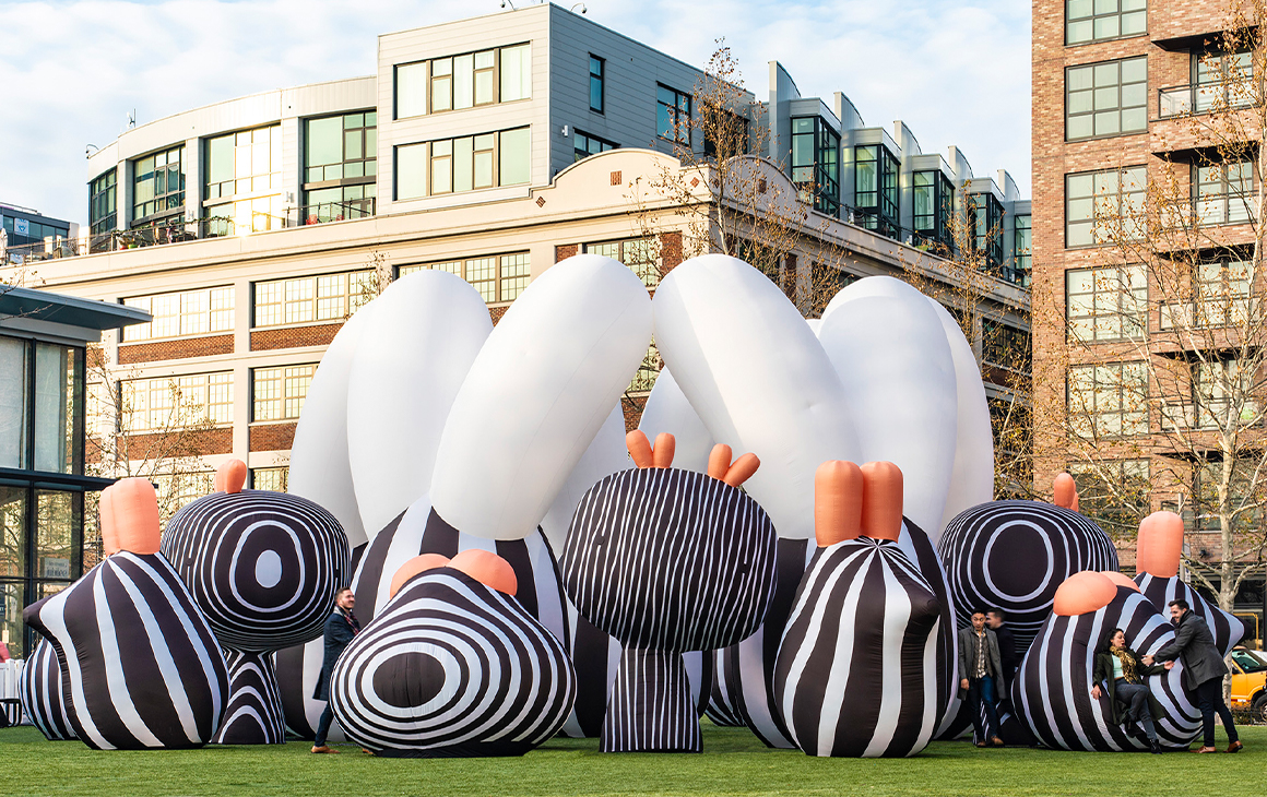a large inflatable art installation