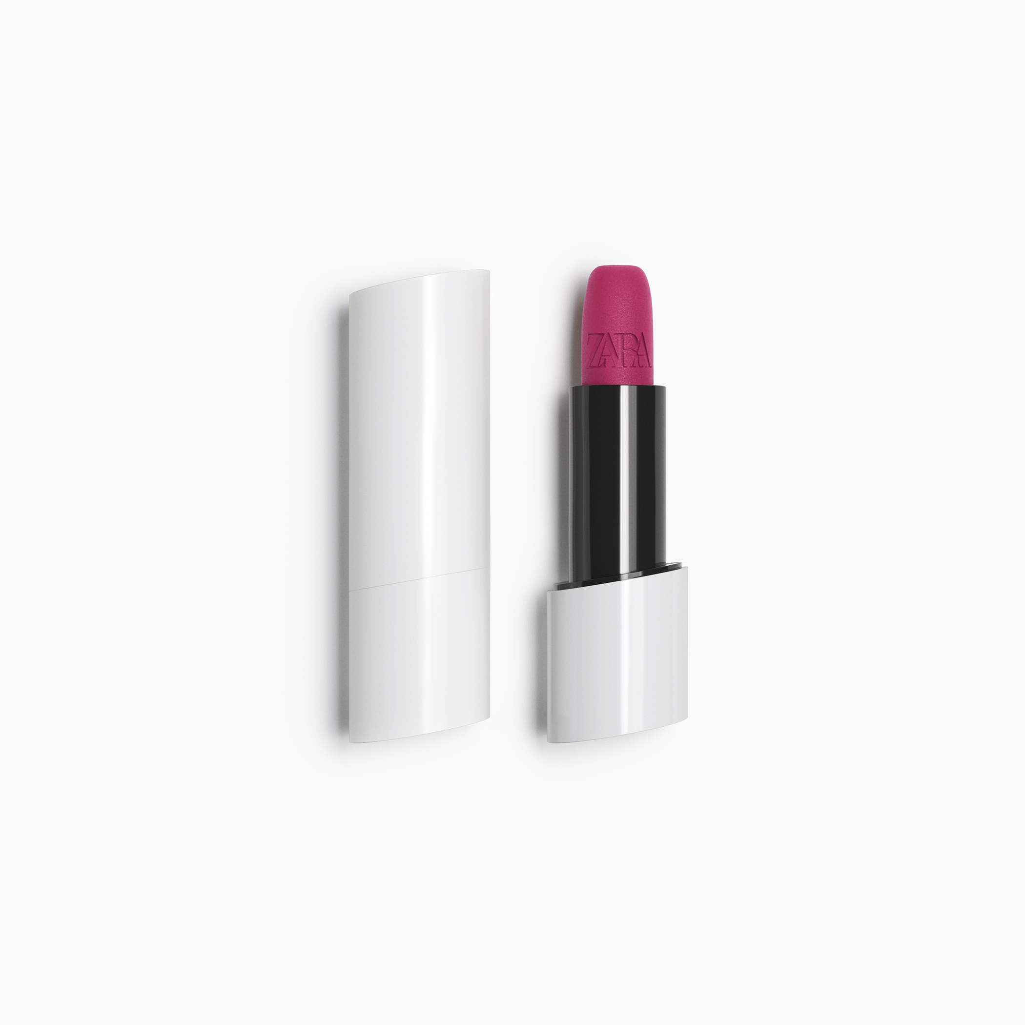 a tube of matte lipstick in bight pink
