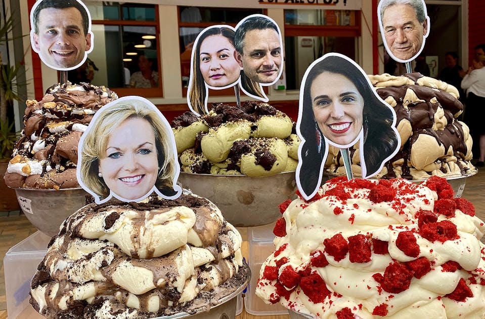 Cookie Crusher Collins Vs Jacinda Fever Cast Your Vote At This Epic Christchurch Gelato Store Urban List Nz