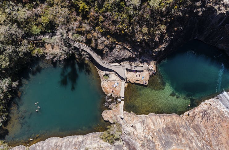 Serpentine Falls Shot From Above