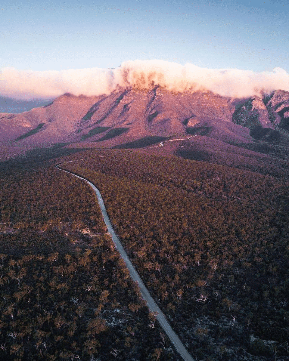 An aerial view of the vast Stirling Ranges. 