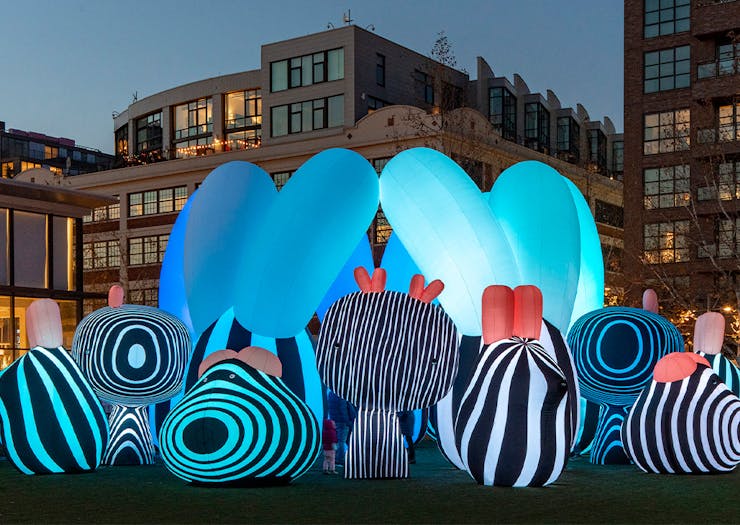 a large inflatable art installation