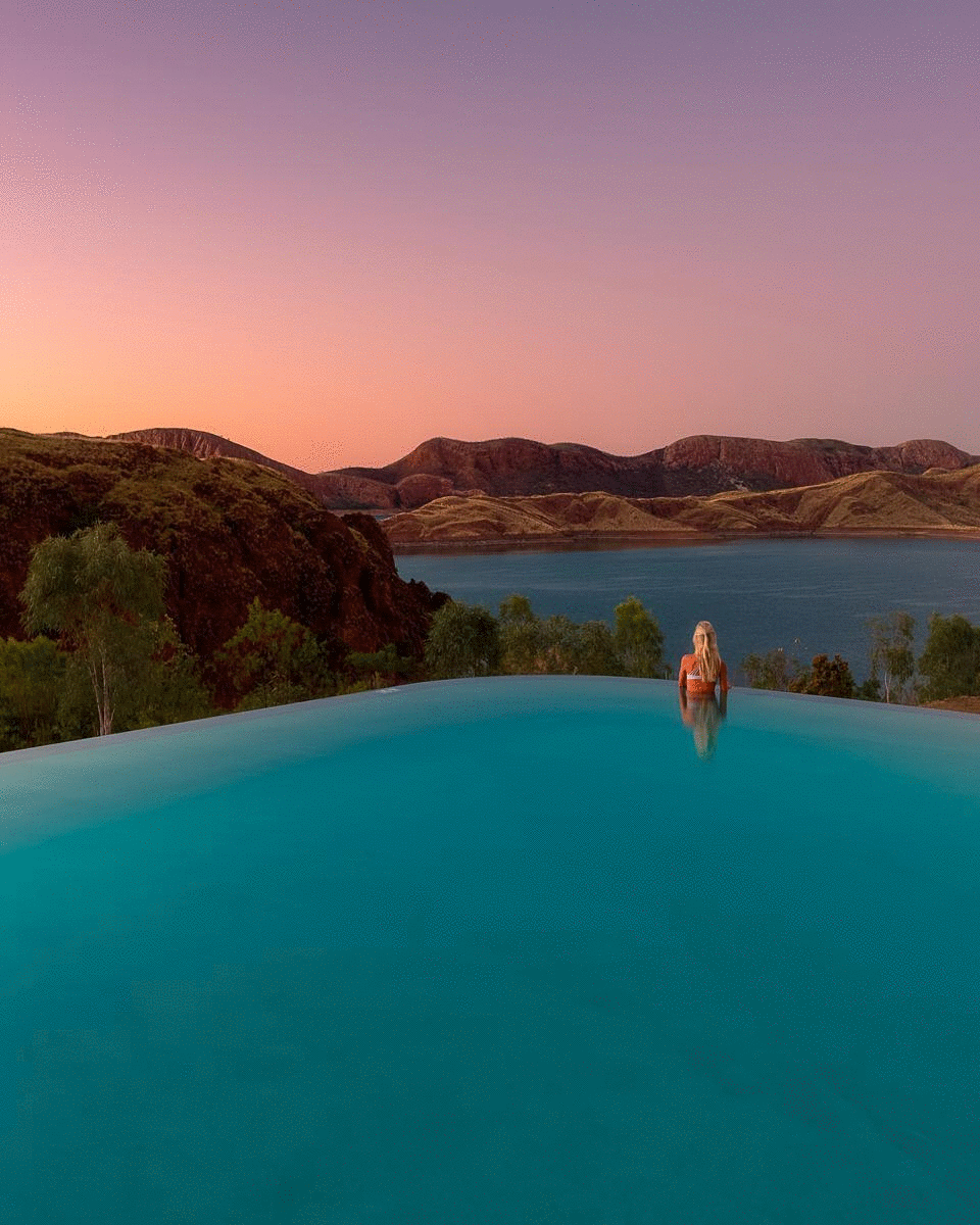 a selection of images showing where to stay in the Kimberley