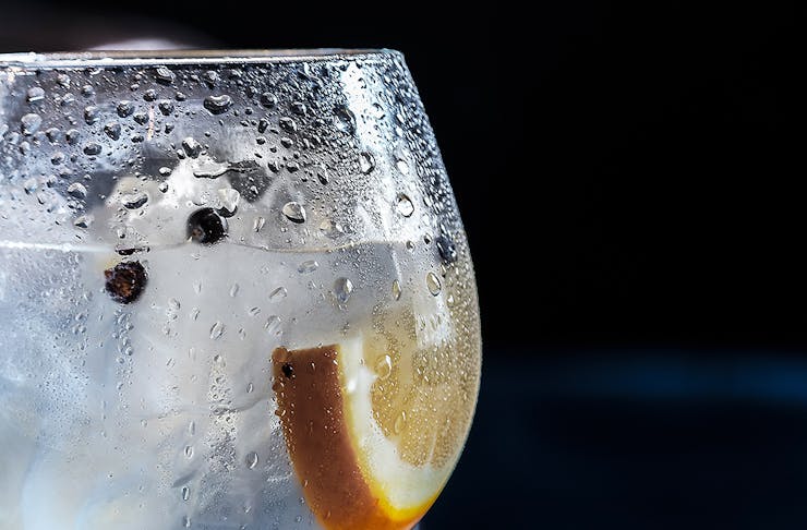 A chilled glass of gin