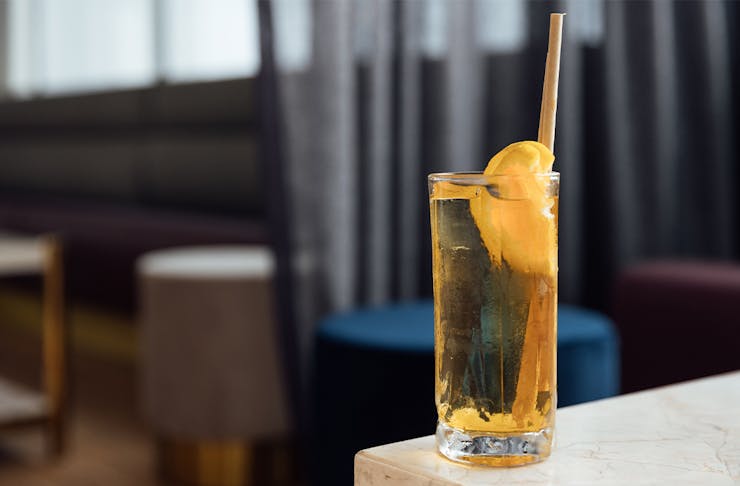 an aperol soda cocktail
