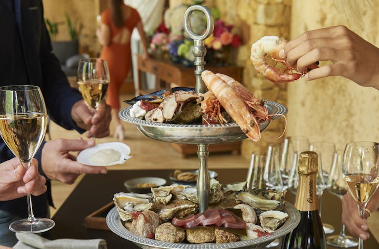 a seafood tower from Frui Momento