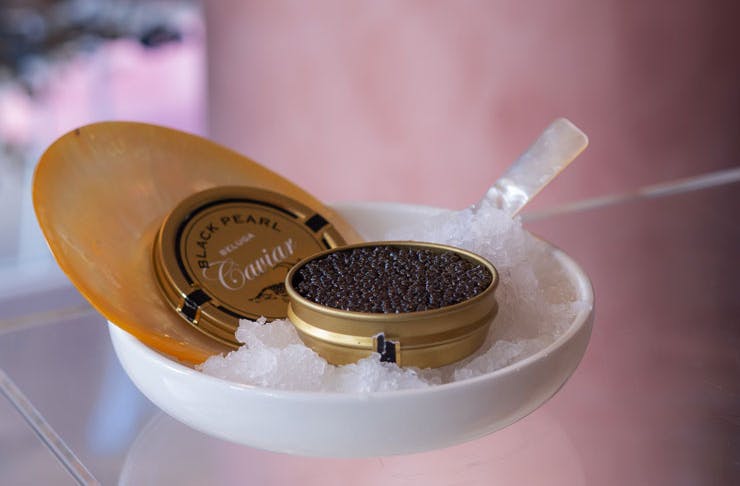 Caviar served at The Mayflower cafe. 