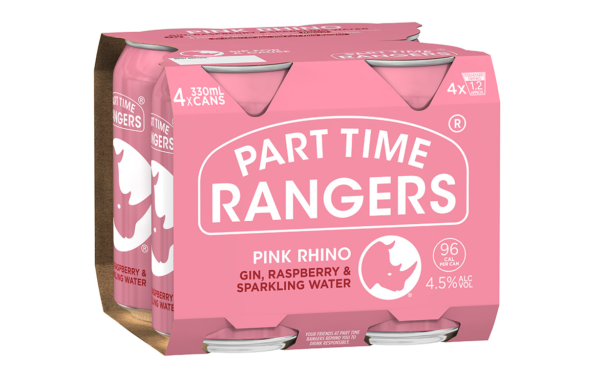 a four pack of pink tins