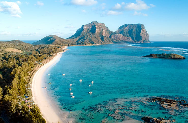lord howe island at sunset